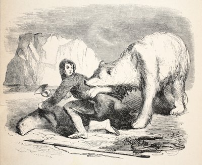 La cena del Groenlandés apropiada por un oso, 1859 de Walter William May